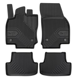Tappetini per auto no. 77 compatibili con Volkswagen T-Roc dal 2017 in poi su misura in gomma | Tipo Auto: Crossover | Set di tappetini premium | Materiale TPE durevole | Bordi più alti